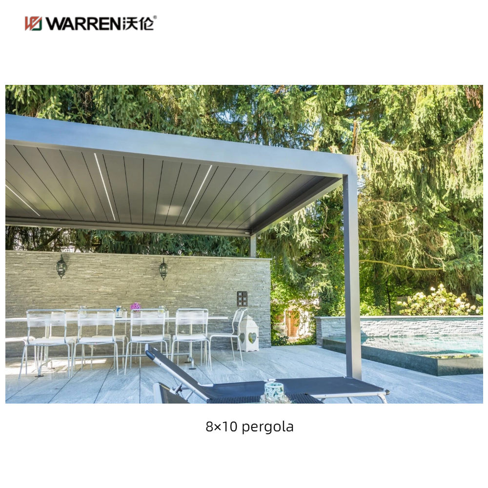 Warren x 10 Pergola Outdoor Gazebo with Aluminum Adjustable Roof