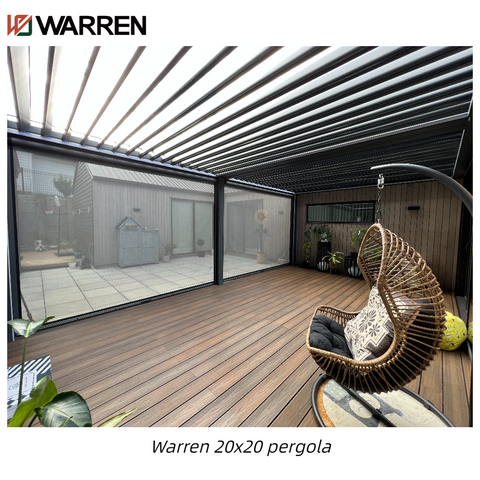 Warren 20x20 pergola plans with outdoor louvered aluminum gazebo