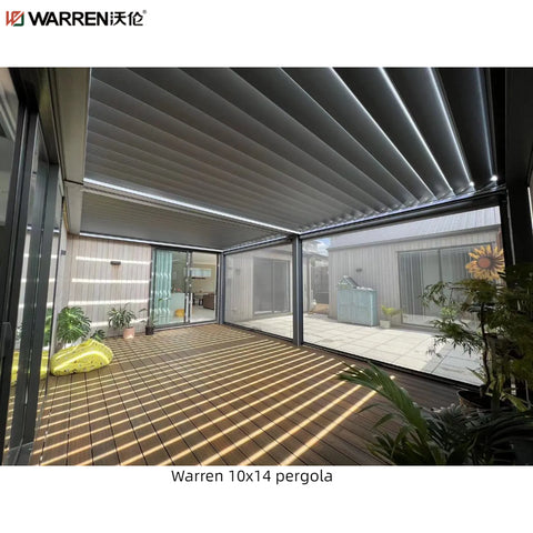 Warren 12x14 Pergola With Gazebo Louvered Canopy Patio Outdoor