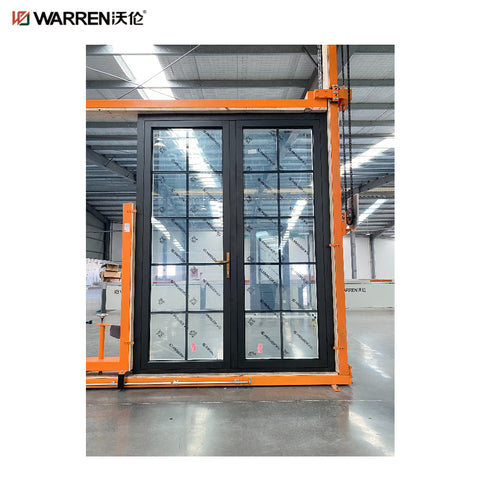 Warren 36 inch French Doors With Black Glass Double Doors Interior