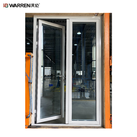 Warren 36 inch French Doors With Black Glass Double Doors Interior