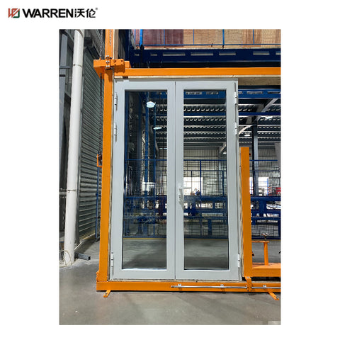 Warren 36 inch French Doors With Black Glass Double Doors Interior