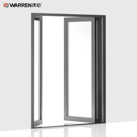 Warren 36 inch French Doors With Black Glass Double Doors Interior