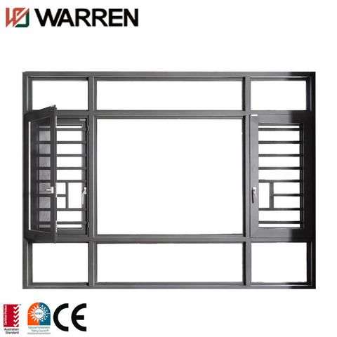 Aluminum 4 Panels Open Inward French Casement Windows