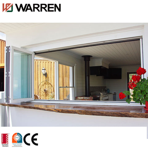 Aluminum Black Virtical Up Bi Folding Windows