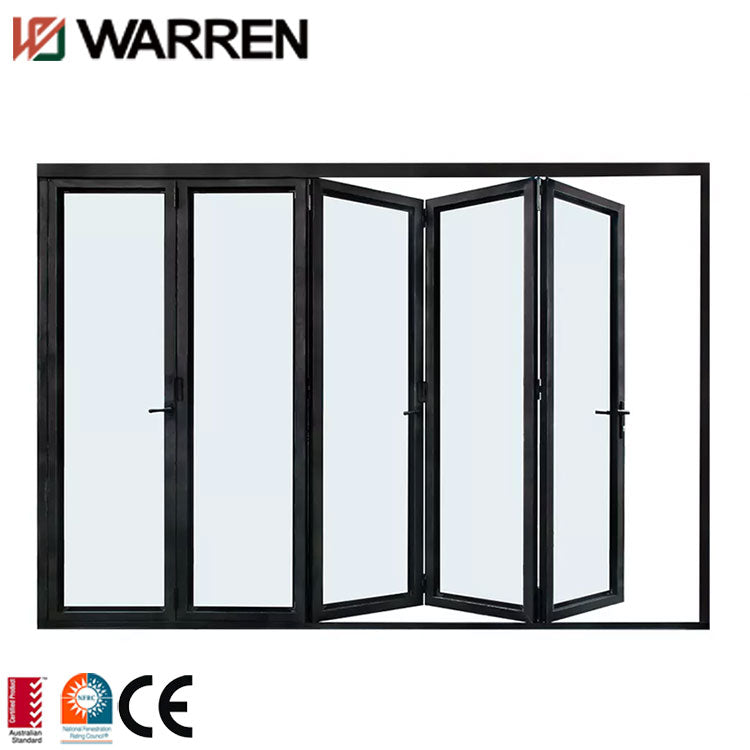 Soundproof and heat insulation thermal break aluminum double glazing folding door