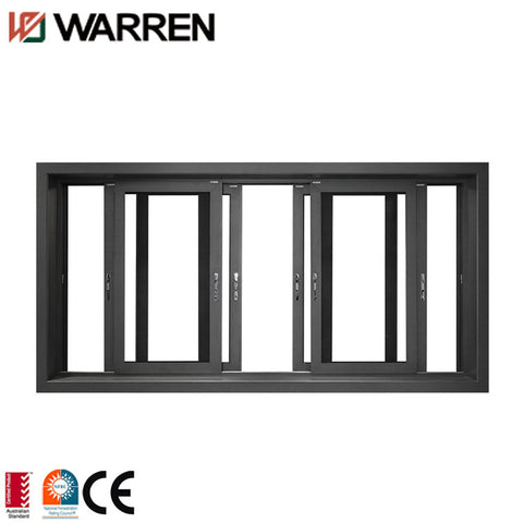 6060-T66 Powder Coating High precision 3 Tracks Aluminum Sliding Window