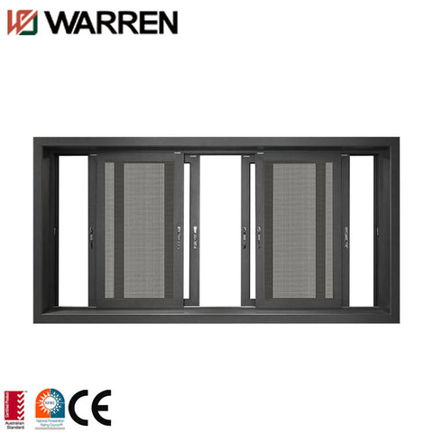 6060 Window 6060-T66 Powder Coating High precision 3 Tracks Aluminum Sliding Windo ...