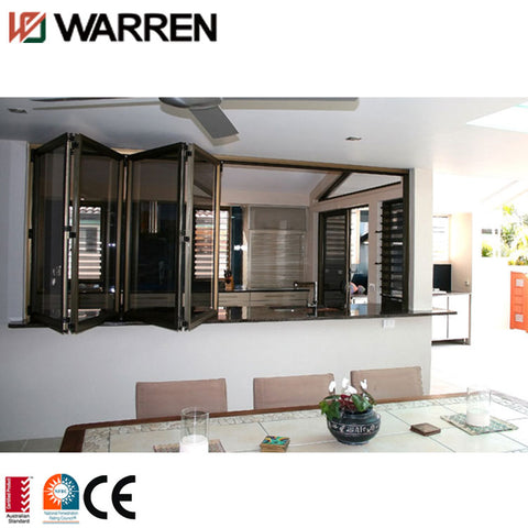 Aluminum Black Virtical Up Bi Folding Windows